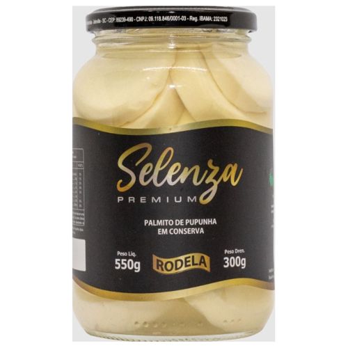 Palmito De Pupunha Selenza Premium Rodelas Em Conserva 300g