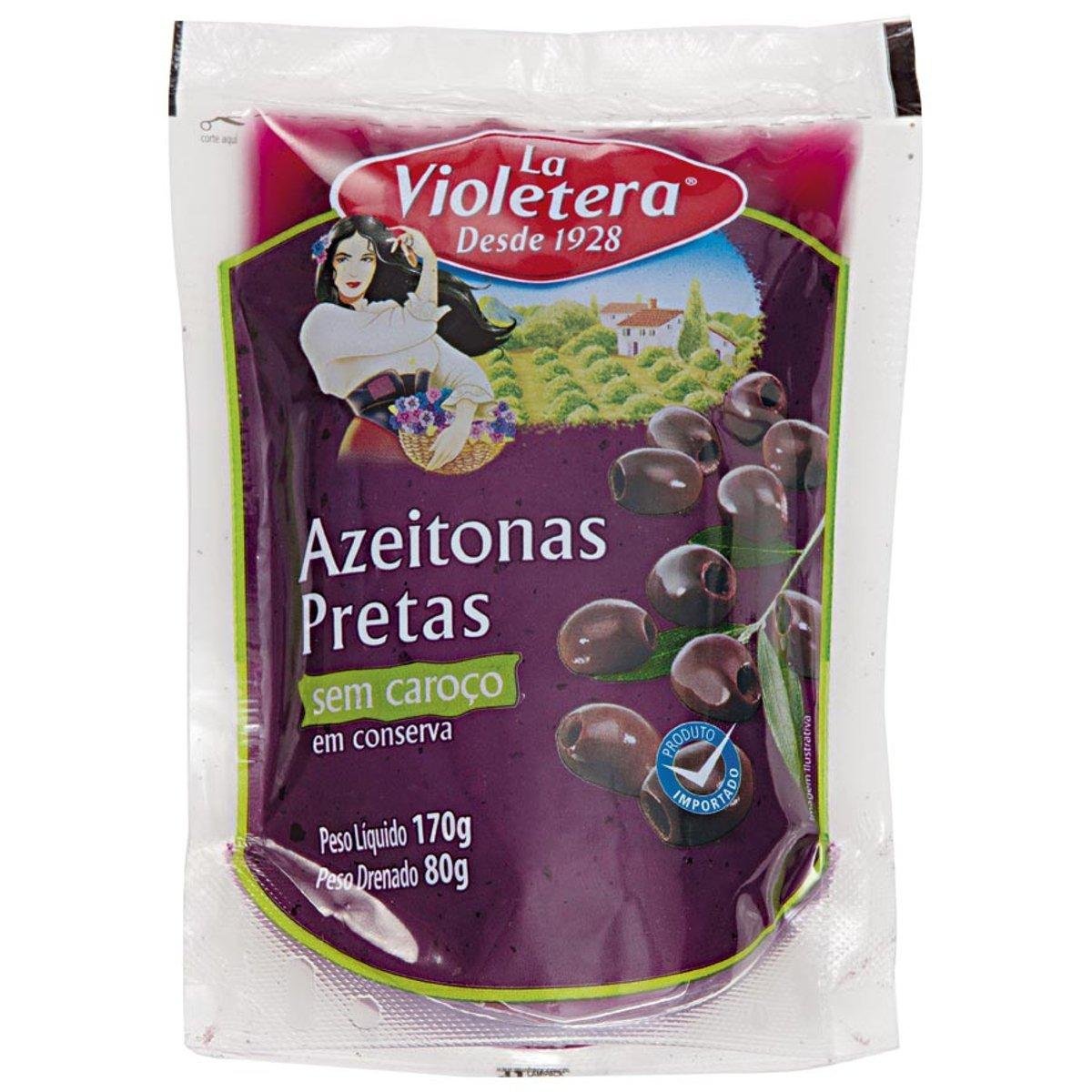 Azeitona Preta Sem Caroço Em Conserva La Violetera 80g