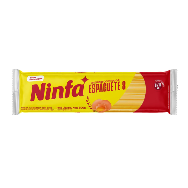 Massa com Ovos Ninfa 500g - Espaguete N. 8