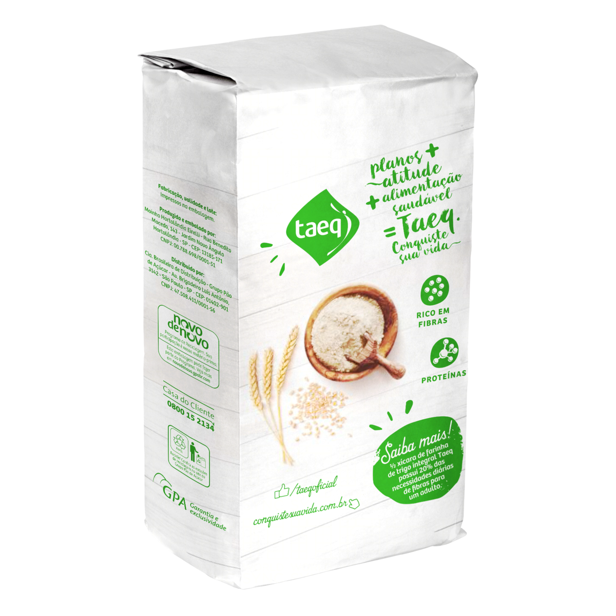 Farinha de Trigo 100% Integral Taeq Pacote 1kg