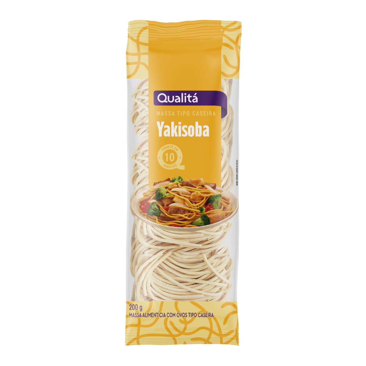 Macarrão com Ovos Caseiro Yakissoba Qualitá Pacote 200g