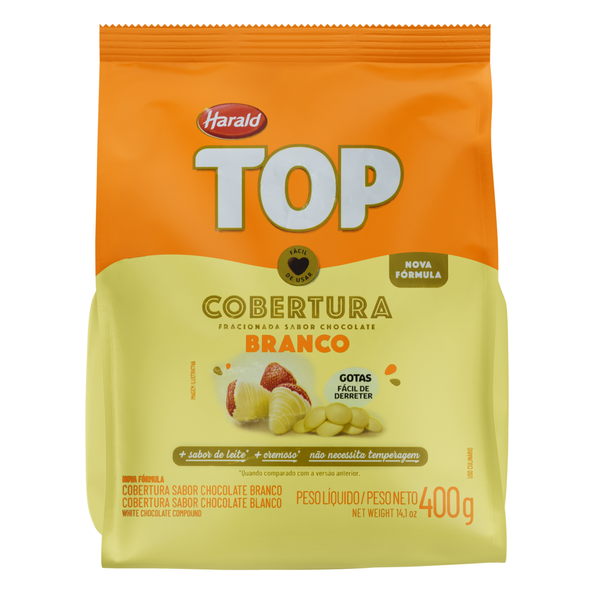 Cobertura Ganache Chocolate Branco Top 400g