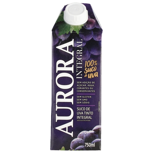 Suco Aurora Uva Integral Tinto 750ml