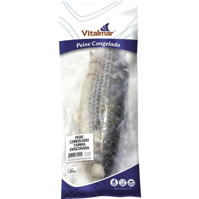 Peixe Tainha Inteira Vitalmar Cong Preço por quilo no pacote