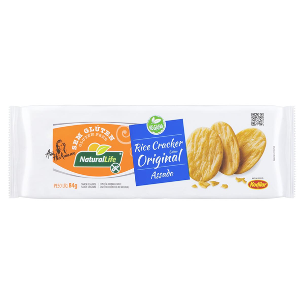 Rice Cracker Natural Life 84g - Sem Glúten - Original