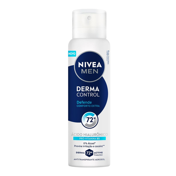 Desodorante NIVEA Derma Control Masculino Defende Conforto Extra Aerosol 150ml