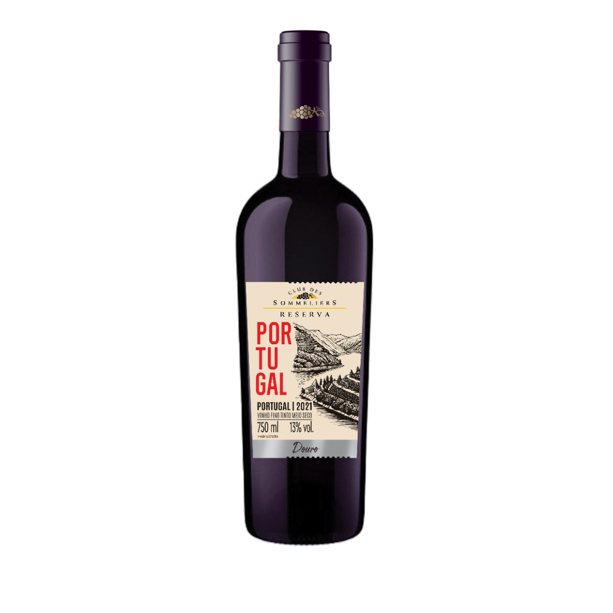 Vinho Tinto Portugues Clube Des Sommeliers Douro 750ml