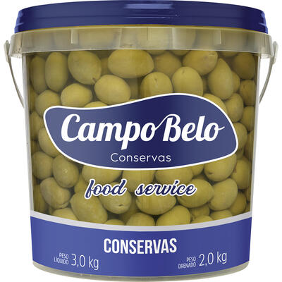 Azeitona Verde Campo Belo Com Caroço 2kg