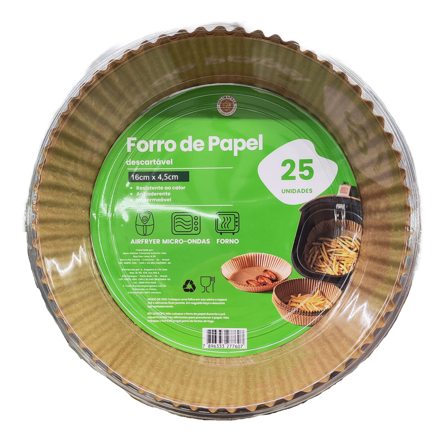 Forro de Papel OOLIMA 16 x 4.5 Redondo com 25 Unidades
