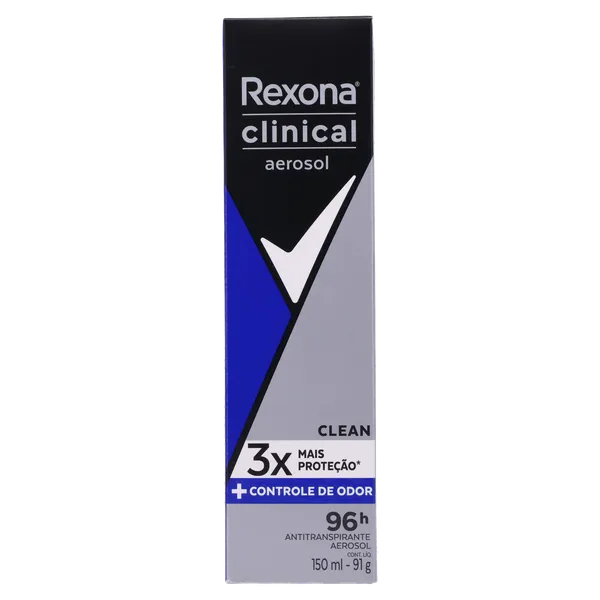 Desodorante Aerossol Rexona 150ml - Clinical - Clean - Masculino