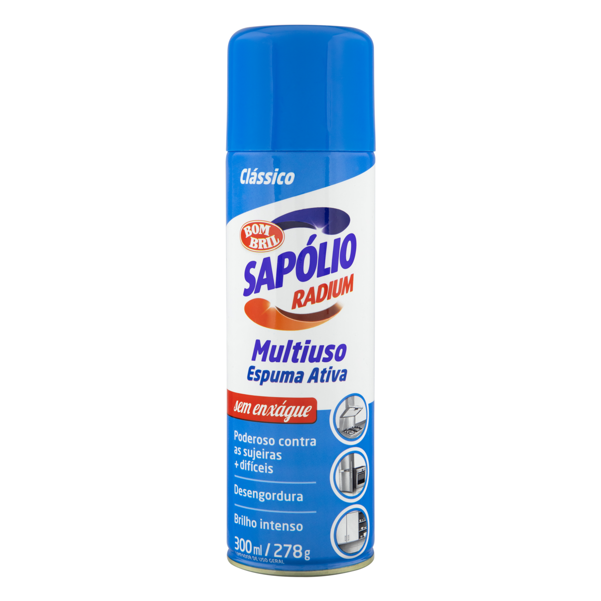Espuma Ativa SAPÓLIO RADIUM Sem Enxágue 300ml