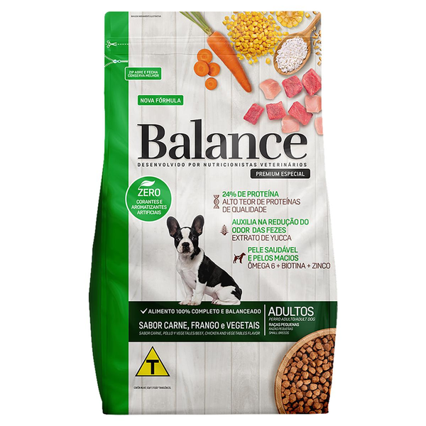Ração para Cães Balance 10,1kg - Adulto - Raças Pequenas
