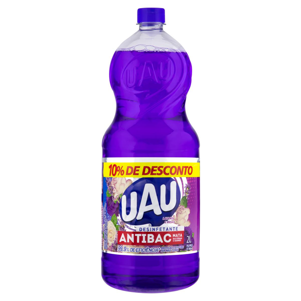 Desinfetante Antibacteriano Uau 2 Litros - Fragrâncias - Com 10% de Desconto