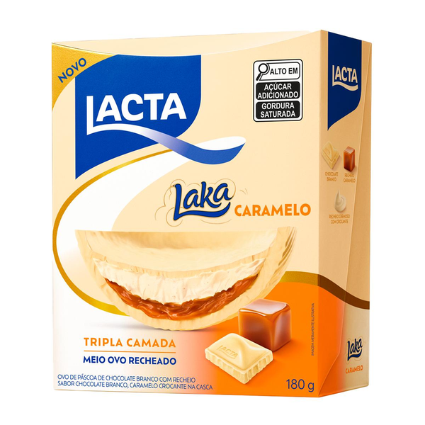 Ovo de Páscoa Lacta Tripla Camada Laka Caramelo 180g