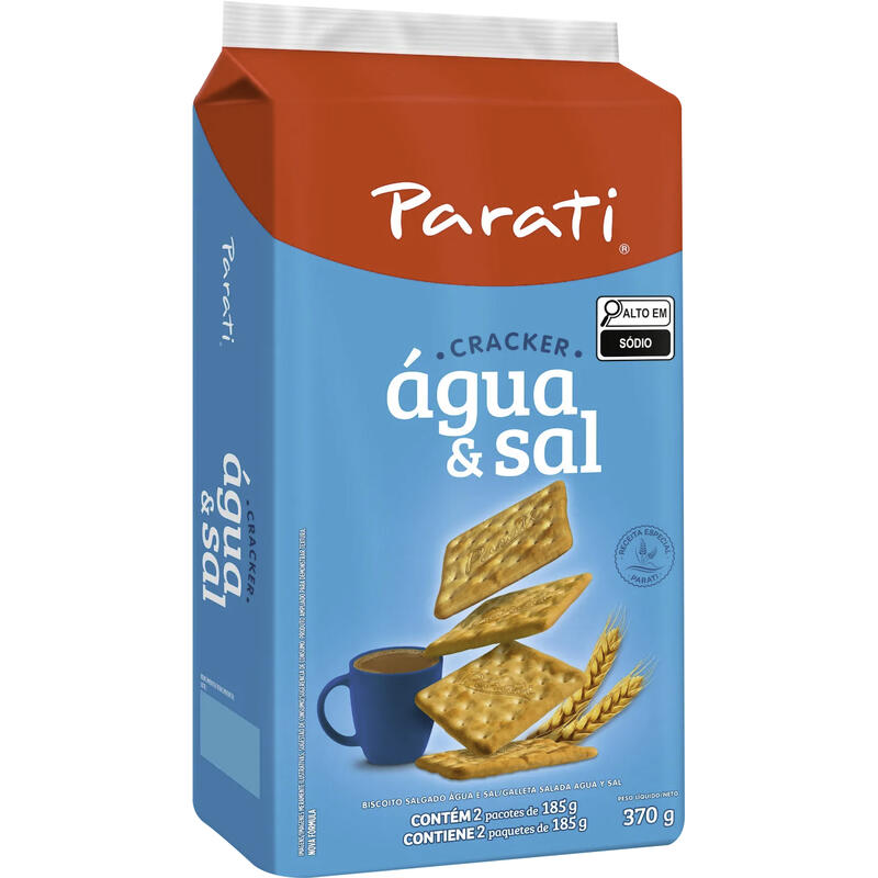 Biscoito salgado PARATI Água e Sal 370g