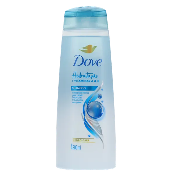 Shampoo Dove Hidratação + Vitaminas A & B Squeeze 200ml