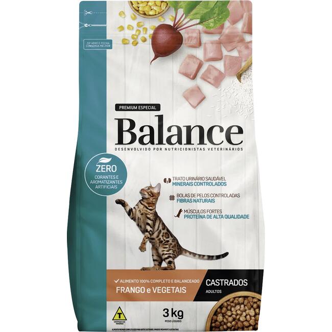 Alimento para Gatos Castrados Balance Frango 3kg
