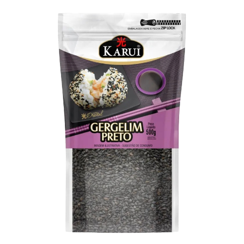 Gergelim Karui Preto 500g