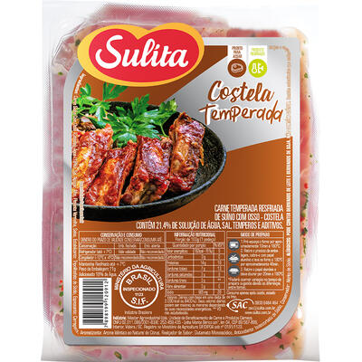 Costela Suína Temperada Sulita Resf Preço por quilo na peça