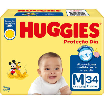 Fralda Descartável Huggies Proteção Dia M 34 un