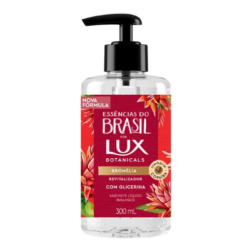 Sabonete Líquido para as Mãos de Glicerina Bromélia Lux Botanicals Essências do Brasil Frasco 300ml