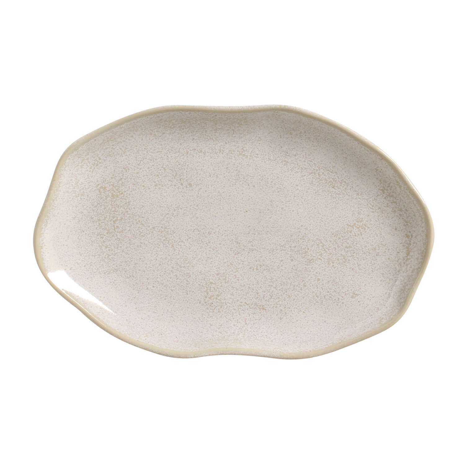 Travessa Oval Rasa Média Bio Latte 30x20cm