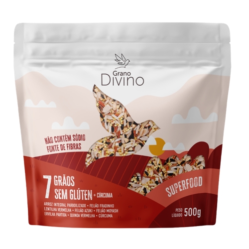 Arroz Grano Divino Sem Glúten 7 Grãos+cúrcuma 500g