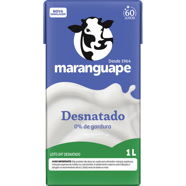 Leite Longa Vida Maranguape Desnatado 1L