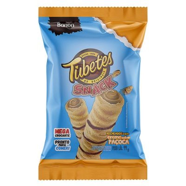 Tubetes Recheados Barion 44g - Paçoca
