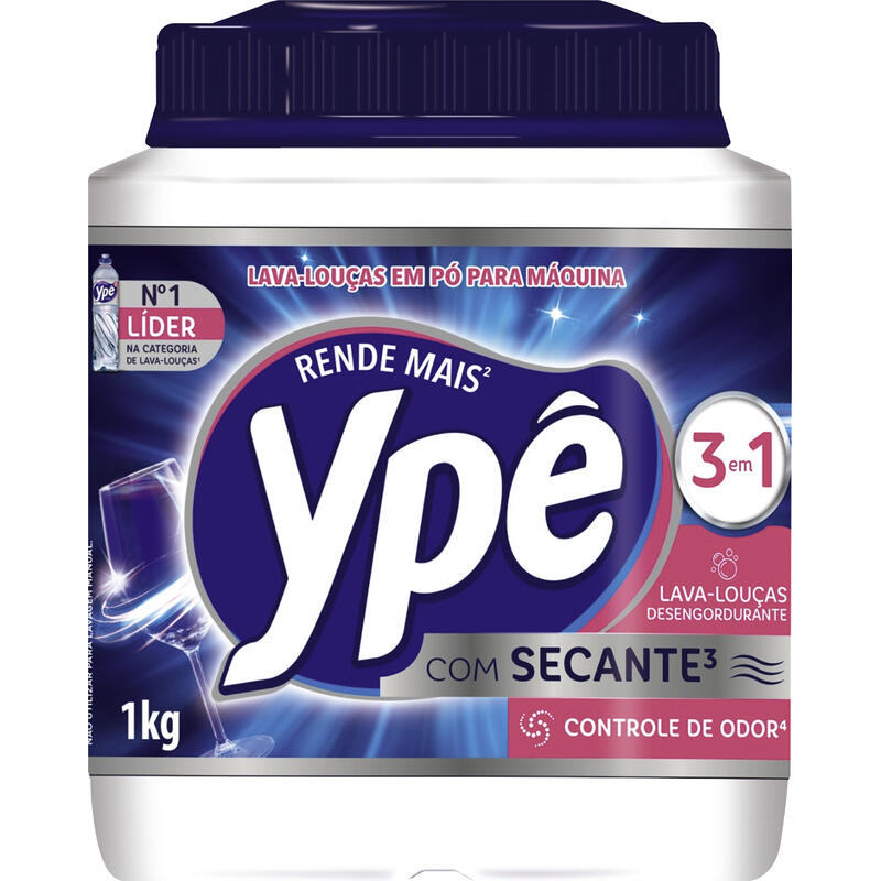 Detergente Lava Louças em Pó para Máquina Ypê 1Kg