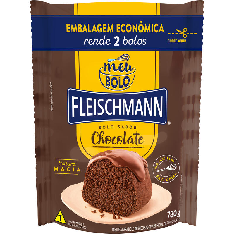 Mistura para Bolo Fleischmann Chocolate 780g