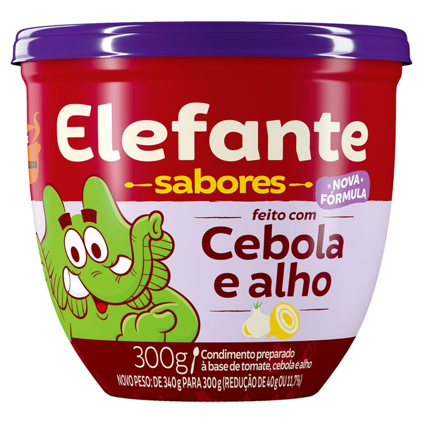 Extrato de Tomate Elefante Cebola e Alho 300g