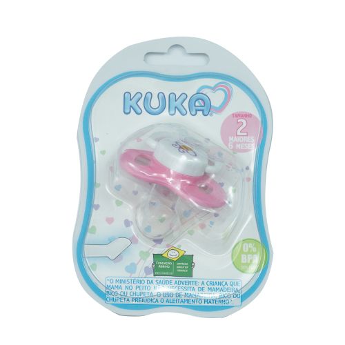 Chupeta Plus Ortodontica Rosa Kuka Tamanho 2