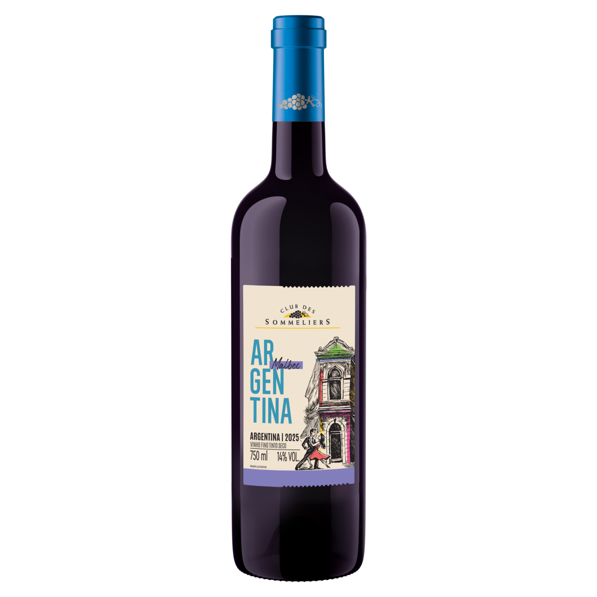Vinho Tinto Argentino Clube Des Sommeliers Malbec 750ml