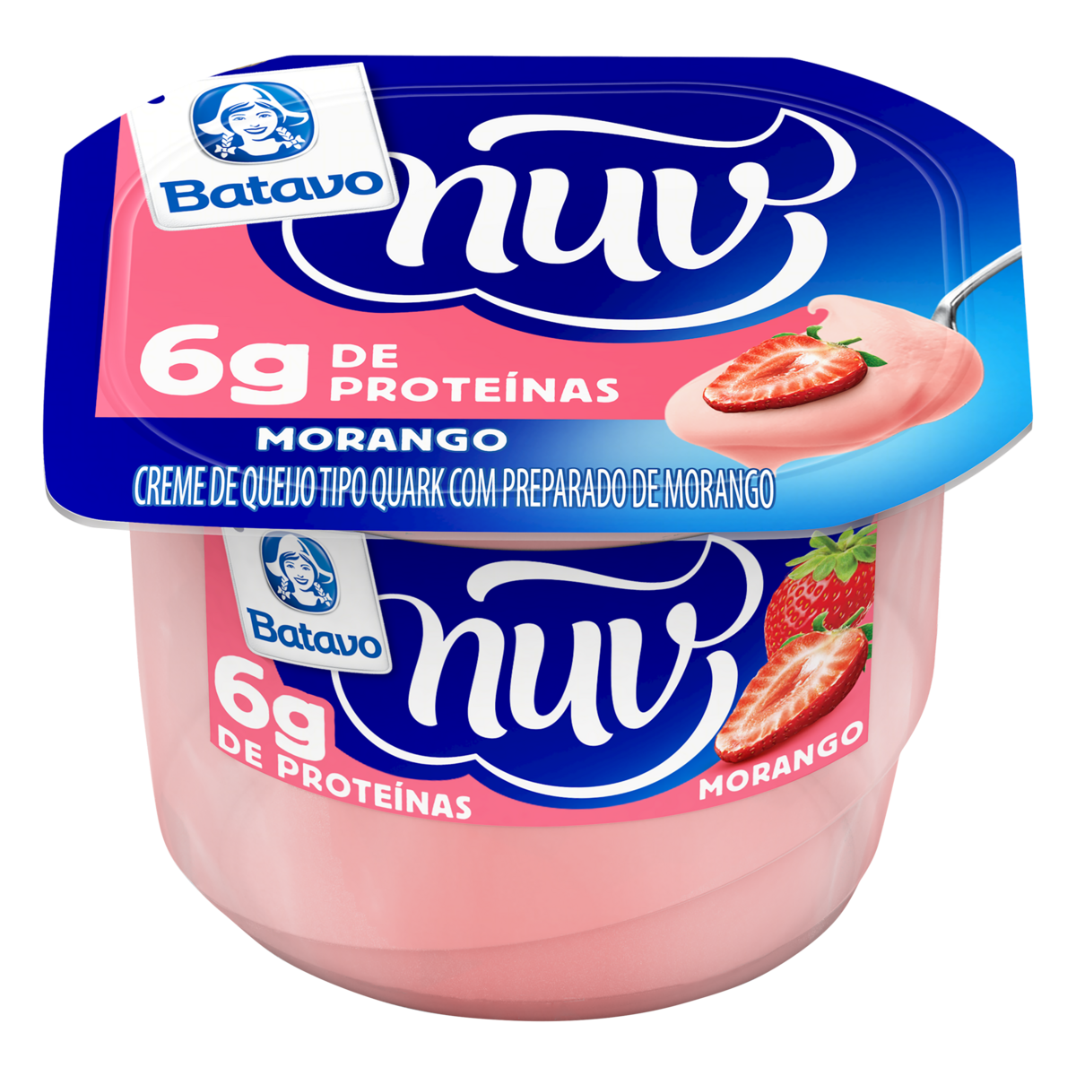 Creme Quark Batavo Nuv Morango 100g