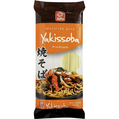 Macarrão Oriental Yakissoba ALFA Pacote 500g