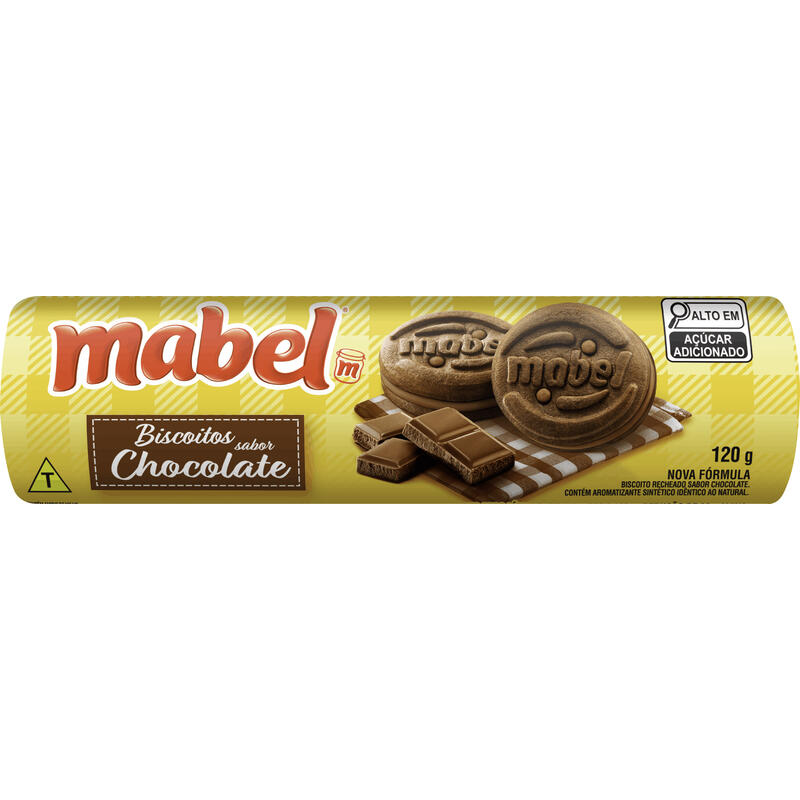 Biscoito Recheado Mabel Chocolate 120g