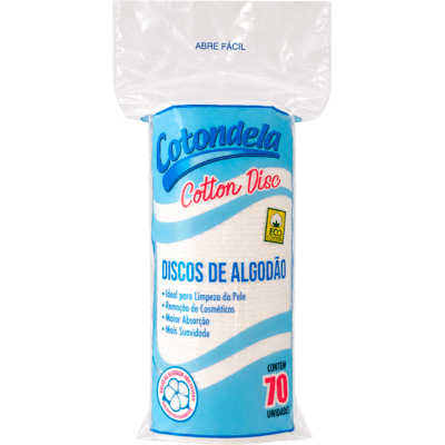 Disco de Algodão Facial Cotondela 70un
