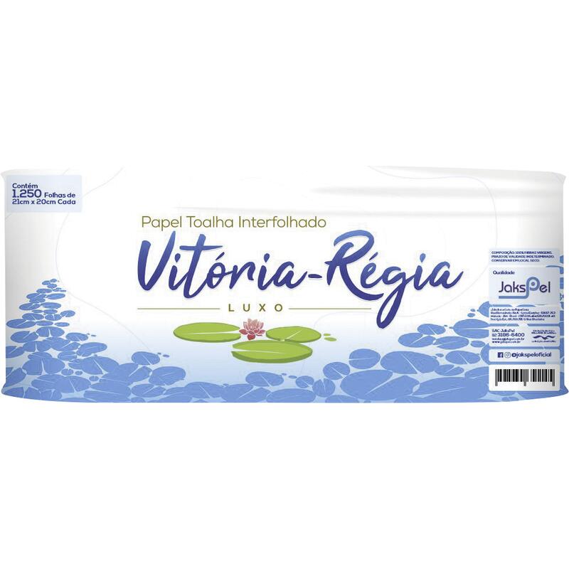 Toalha de Papel Vitória-Régia Luxo Interfolhas 1.250un