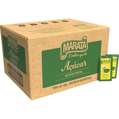 Açúcar Cristal Maratá Minissachê 400x4g