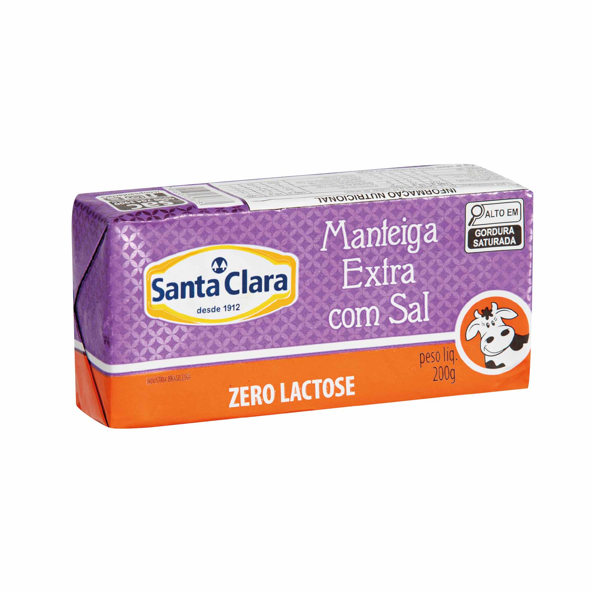 Manteiga Extra com Sal Zero Lactose Santa Clara 200g
