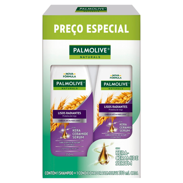 Conjunto Palmolive 350ml - Shampoo + Condicionador - Lisos Radiantes - Preço Especial