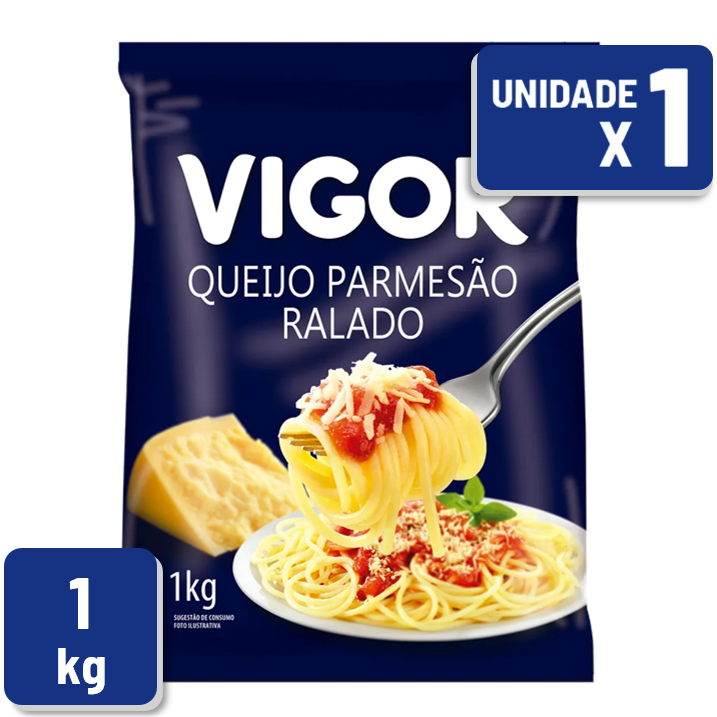 Queijo Parmesão Ralado Vigor Pacote 1Kg