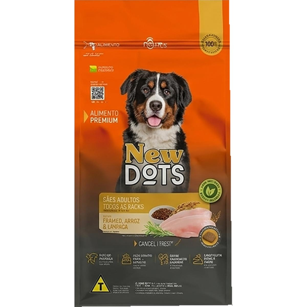 Ração New Dots 5kg - Adultos - Carne