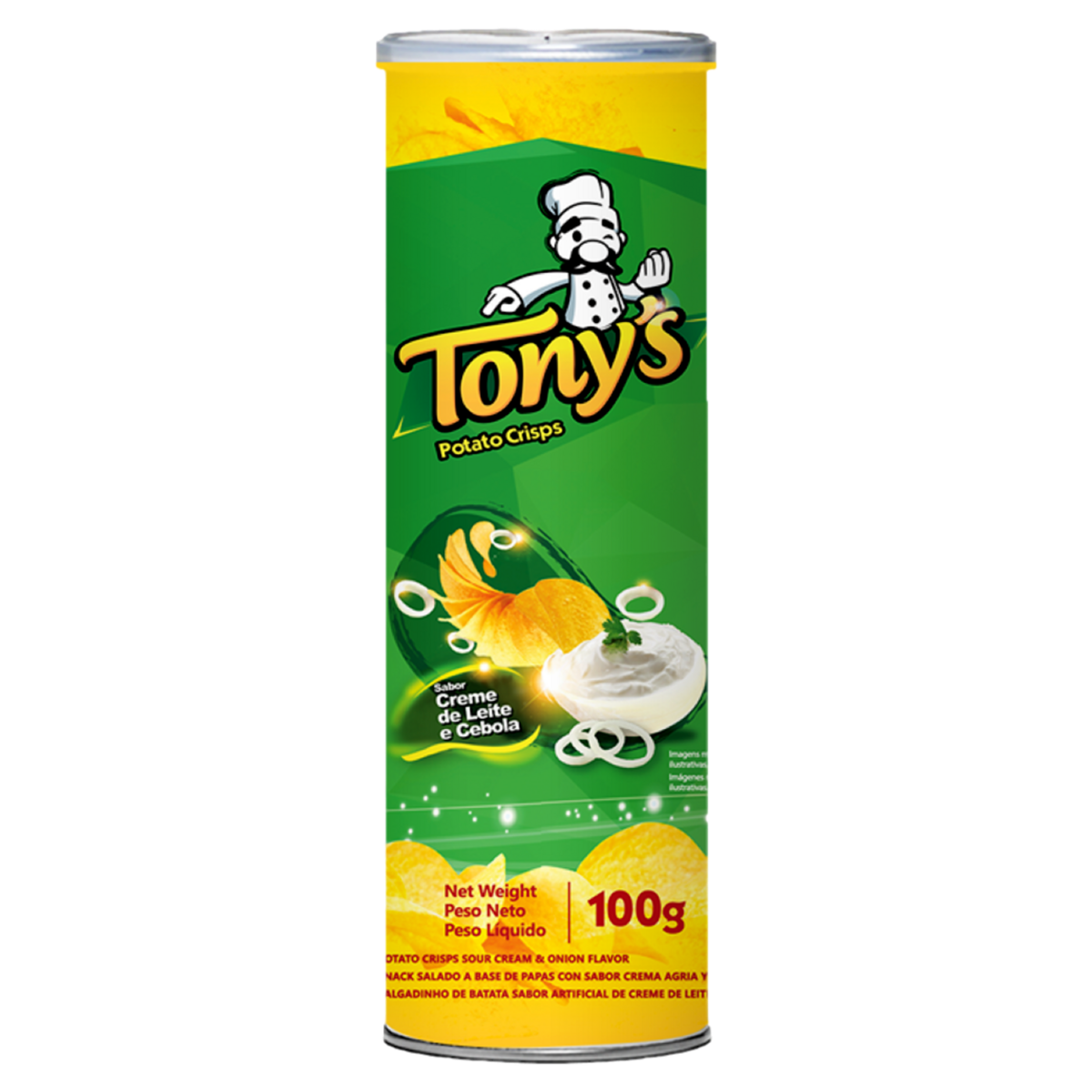 Salgadinho Tony's Tubo de Batata Creme de Leite e Cebola 100g