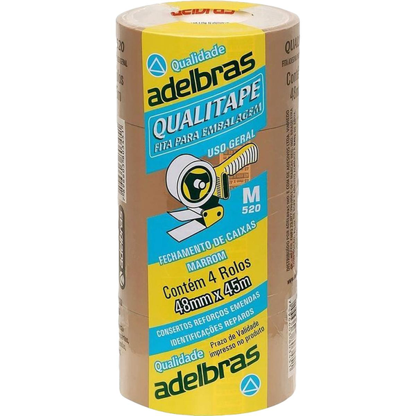Fita Adesiva Delfix Para Empacotar - Marrom - Ref. 5307