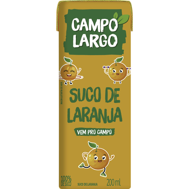 Suco de Laranja Campo Largo Integral 200ml