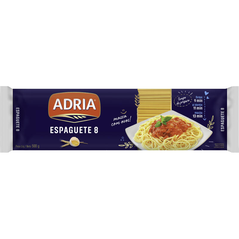Macarrão ADRIA com Ovos Espaguete - 8 500g