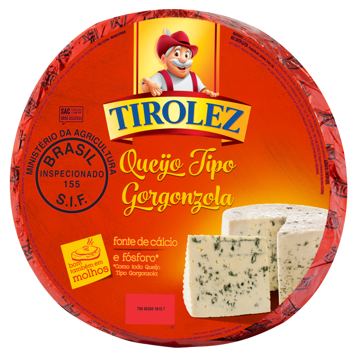 Queijo Gorgonzola Tirolez Forma Pedaço 200g