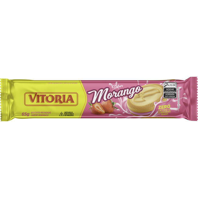 Biscoito Recheado Vitória Morango 65g